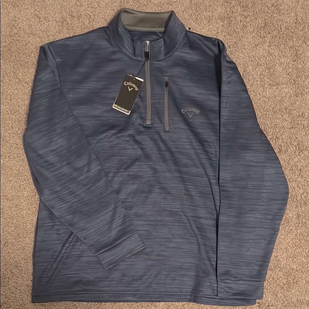*New* Callaway Men's Blue Quarter-Zip Golf Jacket